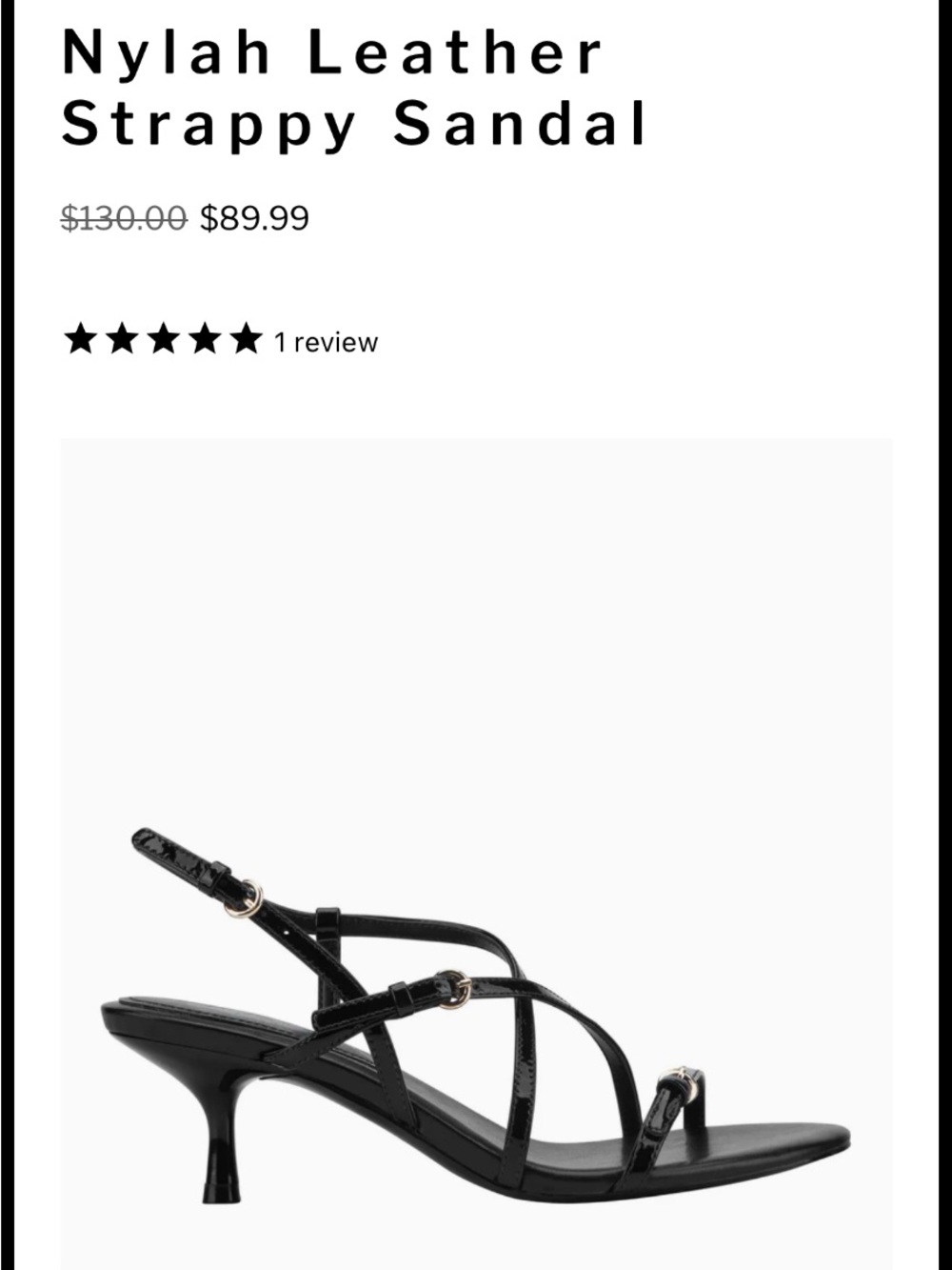 Marc Fisher- Nylah Leather Strappy Sandal NWOT